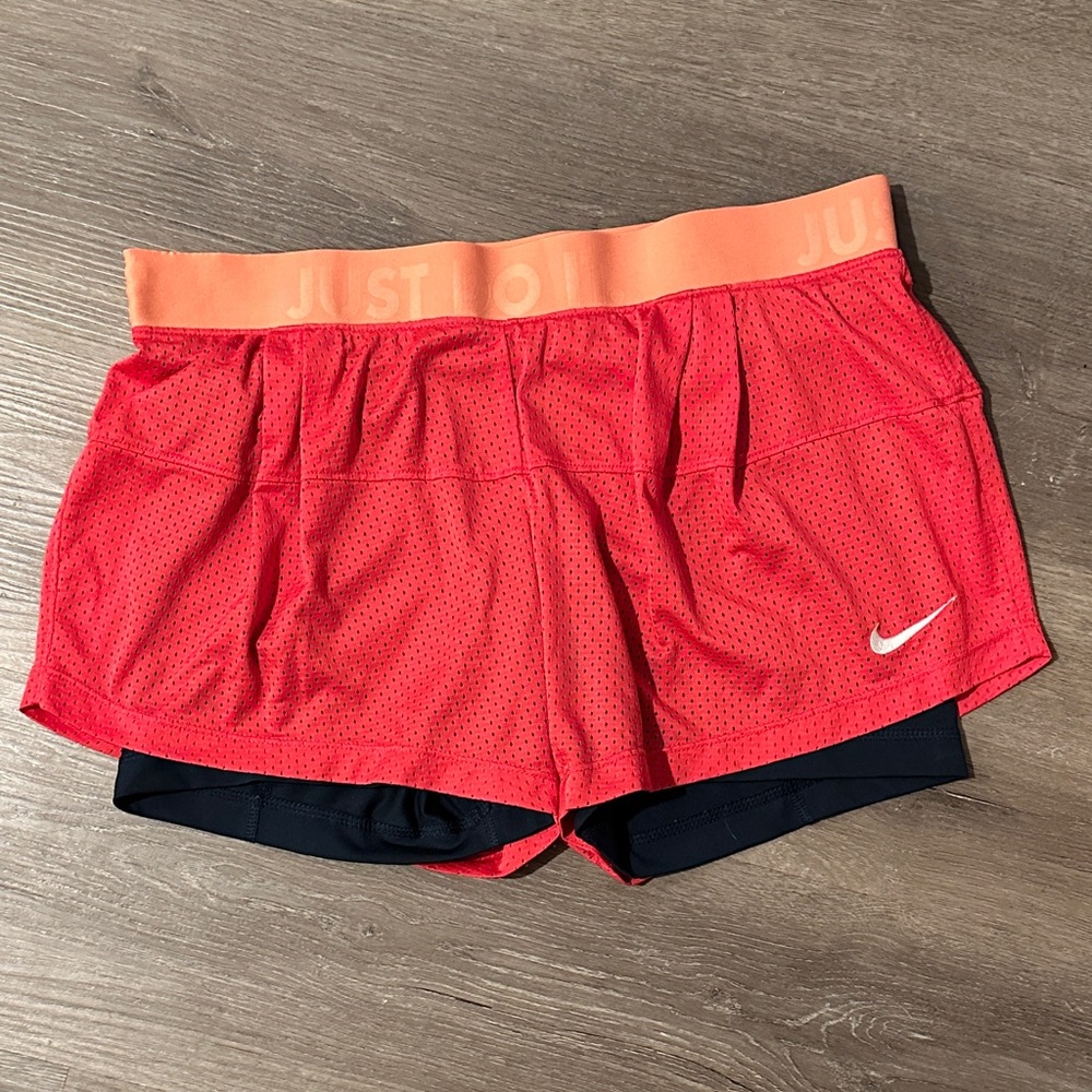 Nike Women's M Red and Orange Athletic Shorts